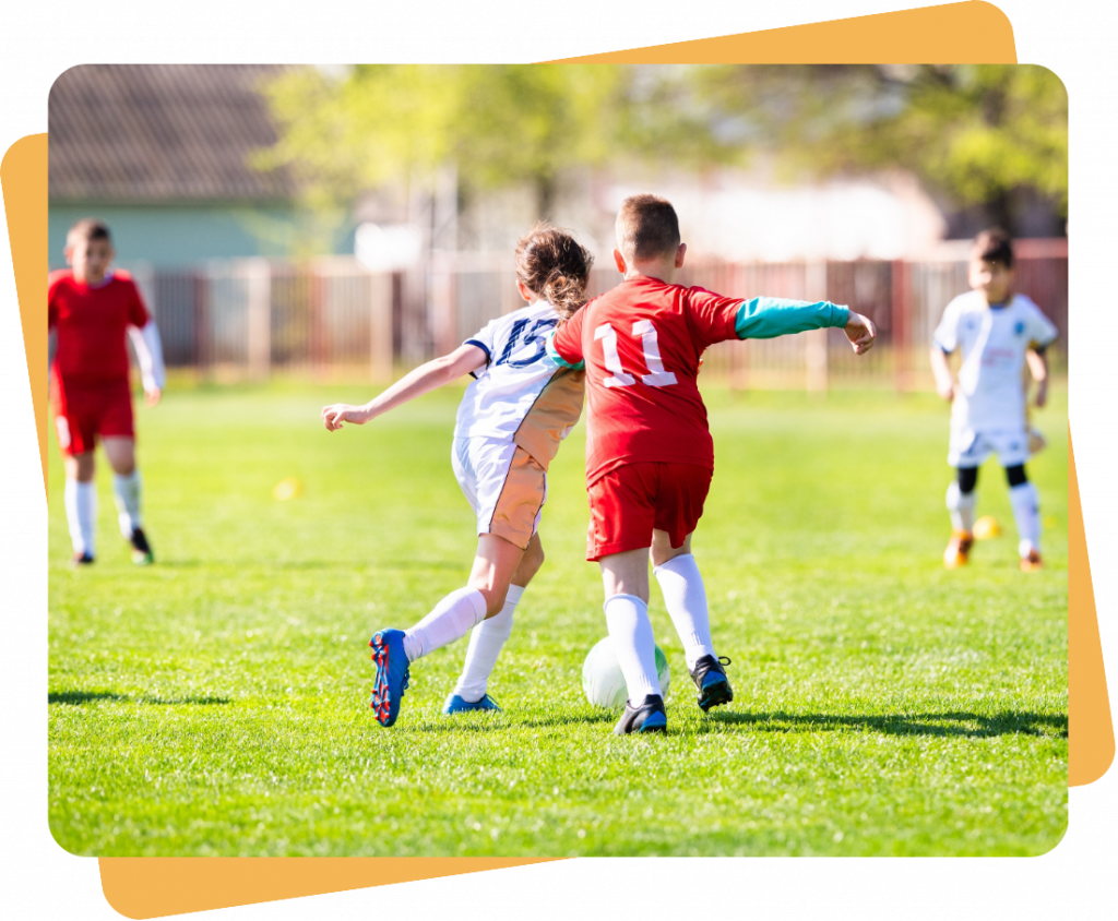 fútbol juego menú infantil